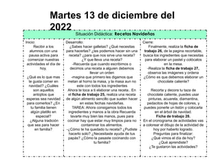 PLAN LLEGO LA NAVIDAD para preescolar de diferentes grados | PDF