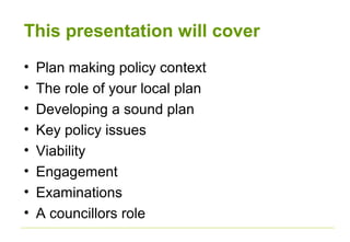 Councillor Briefing: Local Plans and Plan making | PPT
