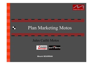 Plan Marketing Motos
Jules Caillé Motos
Mounir BOURRAN
 