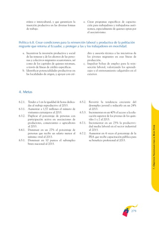 Plan nacional buen vivir 2009-2013.