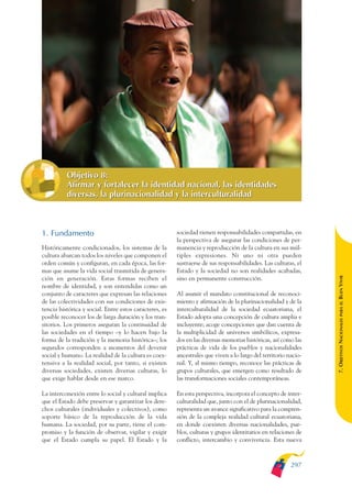 Plan nacional buen vivir 2009-2013.