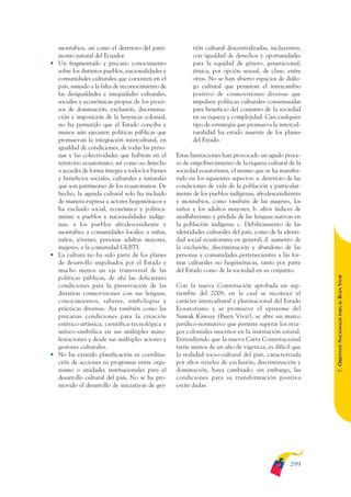 Plan nacional buen vivir 2009-2013.