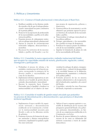 Plan nacional buen vivir 2009-2013.