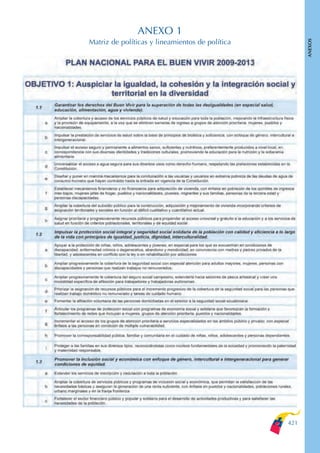 Plan nacional buen vivir 2009-2013.