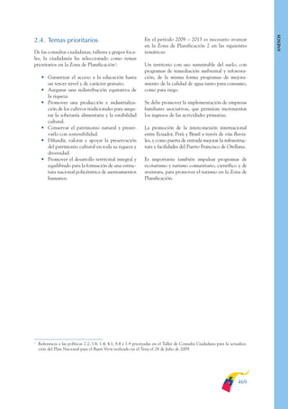 Plan nacional buen vivir 2009-2013.