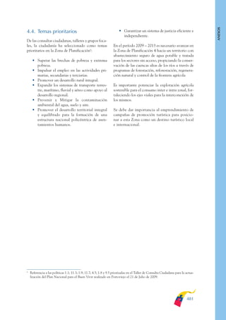 Plan nacional buen vivir 2009-2013.