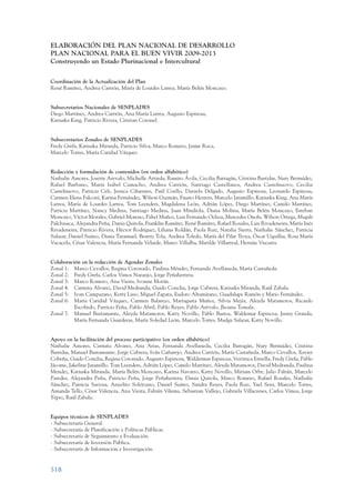 Plan nacional buen vivir 2009-2013.