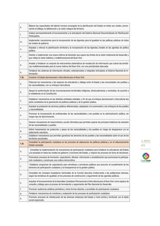 Plan nacional buen vivir 2013 2017