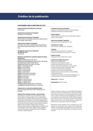 Plan nacional buen vivir 2013 2017