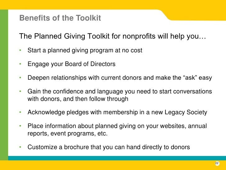 Planned Giving Program Template Planned Giving Program Template