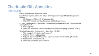 Planned Giving Opportunities with the Upcoming Transfer of Wealth (Pt. 1/2) Slide 42