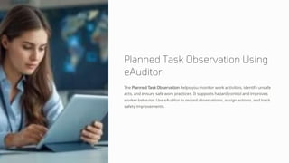 Task Analysis Observation Planned Task Observation with eAuditor Audits and inspections | PDF