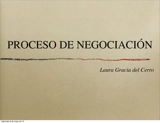 Laura Gracia del Cerro
PROCESO DE NEGOCIACIÓN
miércoles 8 de mayo de 13
 