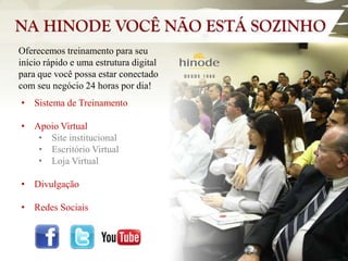 Oferecemos treinamento para seu
início rápido e uma estrutura digital
para que você possa estar conectado
com seu negócio 24 horas por dia!

• Sistema de Treinamento
• Apoio Virtual
• Site institucional
• Escritório Virtual
• Loja Virtual
• Divulgação
• Redes Sociais

 