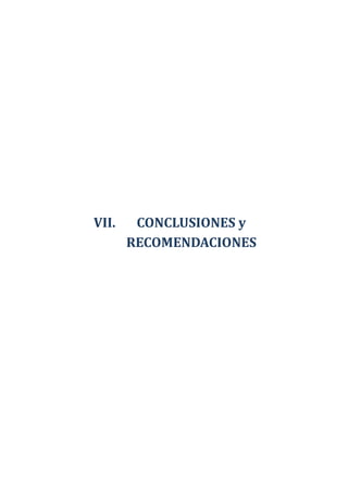VII. CONCLUSIONES y
RECOMENDACIONES
 