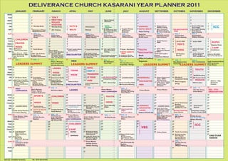 2011 DCKasarani Year Planner