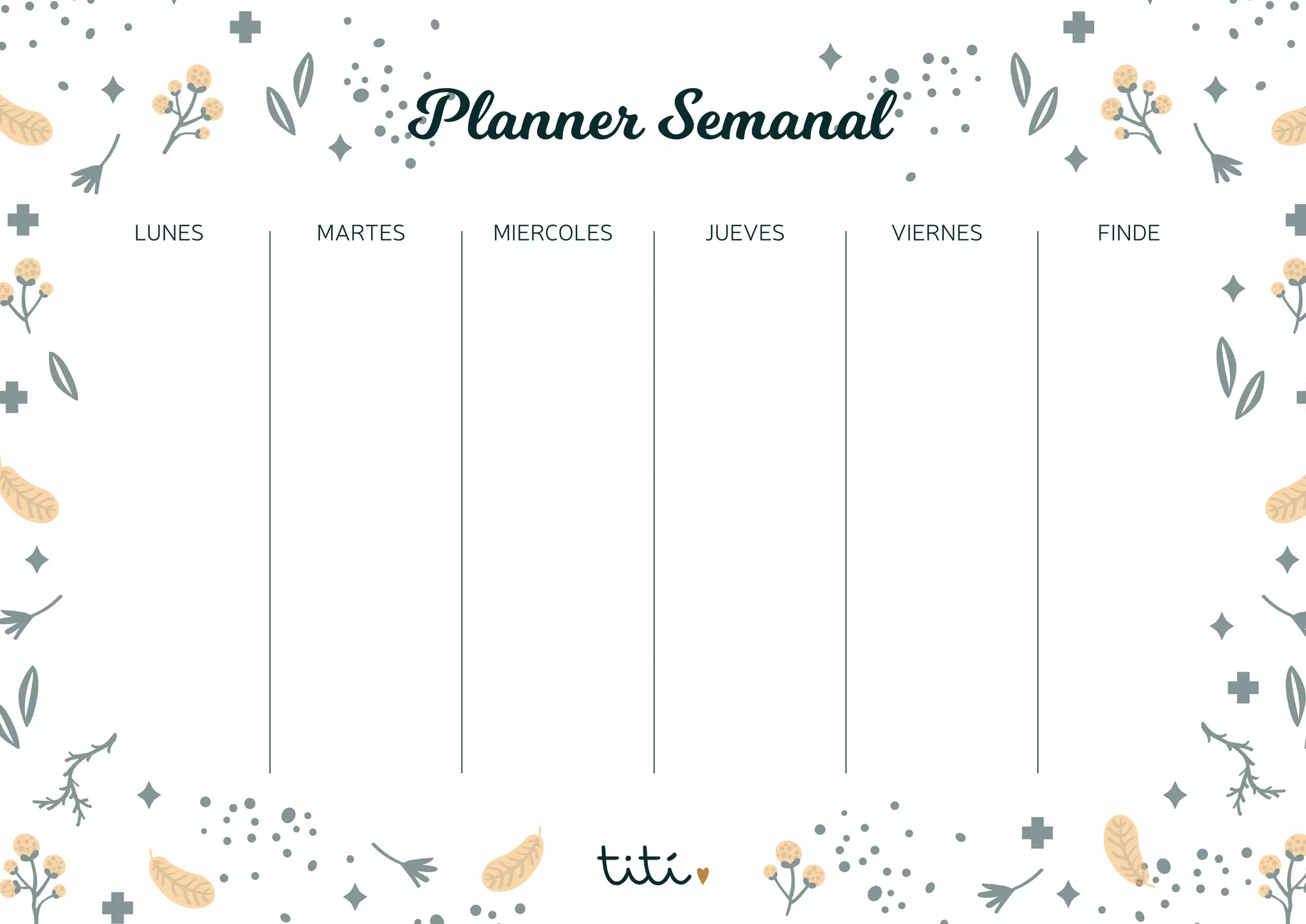 Planner Semanal Agata PPT Descarga Gratuita