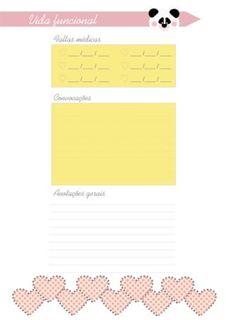 Vida funcional
Faltas médicas
Convocações
____ /____ / ____ ____ /____ / ____
____ /____ / ____ ____ /____ / ____
____ /____ / ____ ____ /____ / ____
Anotações gerais
 