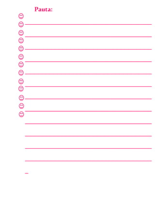 Pauta:
________________________________________
________________________________________
________________________________________
________________________________________
________________________________________
________________________________________
________________________________________
________________________________________
________________________________________
________________________________________
________________________________________
________________________________________
_
 