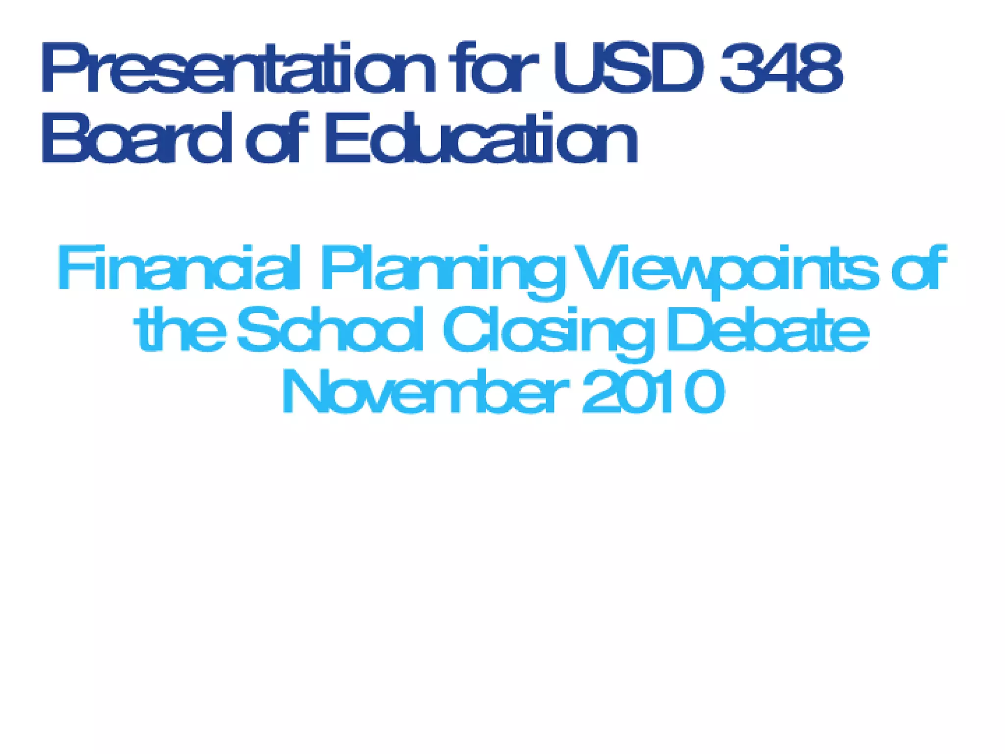 USD 348 Planning View | PDF