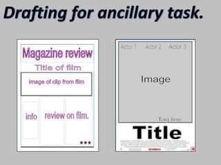 Drafting for ancillary task.