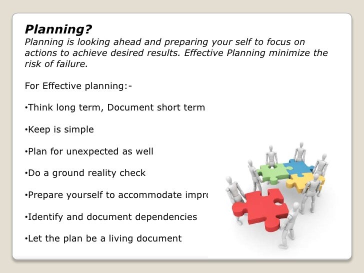 Effective Planning
