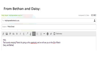 From Bethan and Daisy:
 