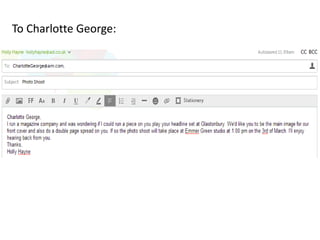 To Charlotte George:
 