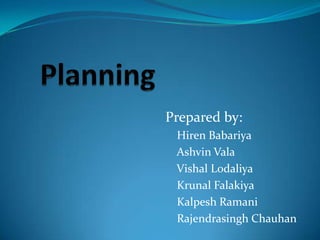 Prepared by:
Hiren Babariya
Ashvin Vala
Vishal Lodaliya
Krunal Falakiya
Kalpesh Ramani
Rajendrasingh Chauhan

 