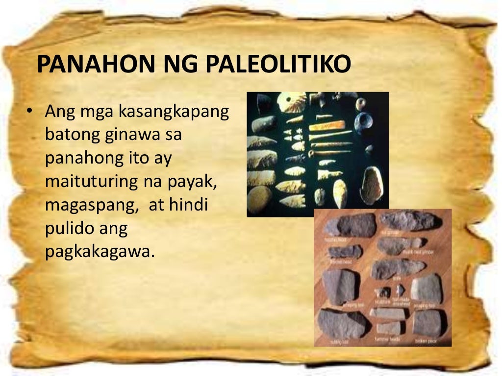 PAG-UNLAD NG KULTURA NG SINAUNANG vTAO: vPANAHON NG BATO