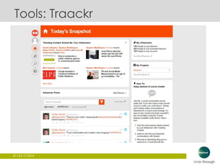 Tools: Traackr 
21 | 21.11.2014 
 