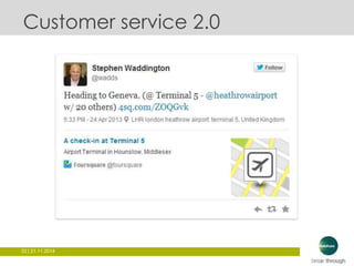 Customer service 2.0 
33 | 21.11.2014 
 