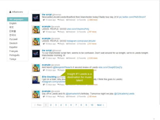 74 | 21.11.2014 
Insight #1 Leeds is a 
destination for music 
talent 
 