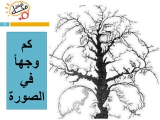 ‫كم‬
ً‫ا‬‫وجه‬
‫في‬
‫الصورة‬
12
 
