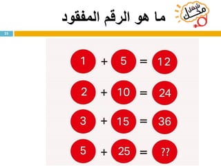 ‫المفقود‬ ‫الرقم‬ ‫هو‬ ‫ما‬
23
 