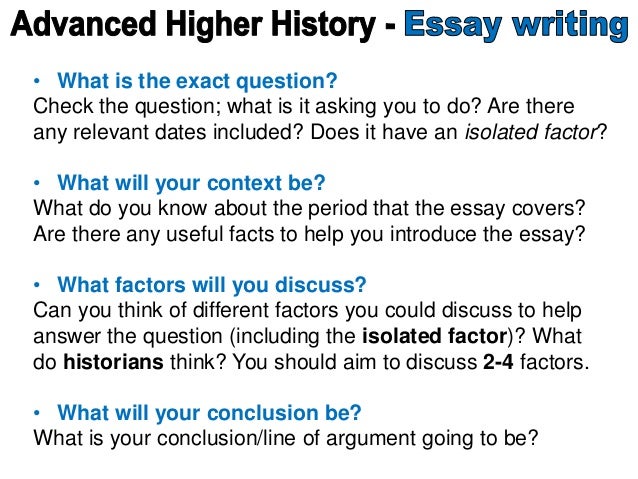 Advanced higher history essay help
