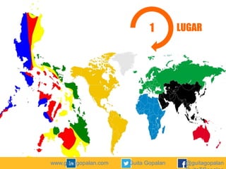 1
2

• SASAKYAN

3
4

• ARAW
• ACTIVITIES

5
www.guitagopalan.com

• LUGAR

Guita Gopalan

• KAINAN
@guitagopalan

 