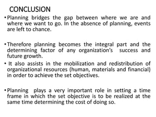Planning is an important role in leadership and management nursing | PPT