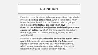 Planning Rationale Planning intoduction and presentation on | PPTX