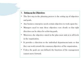 Firs Objectives Introduction to Management