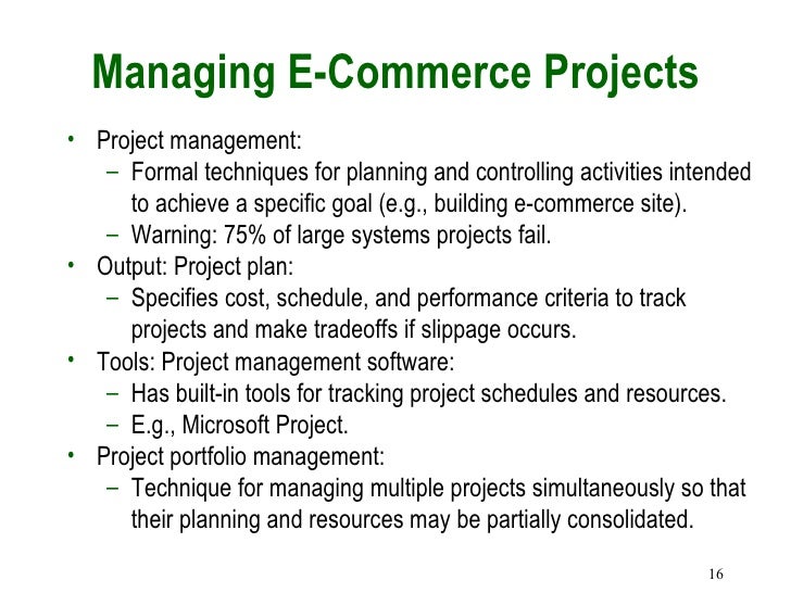 Planning for ECommerce ISM 4480