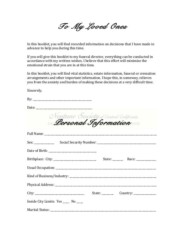 Funeral Planning guide