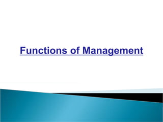 Functions of Management
 