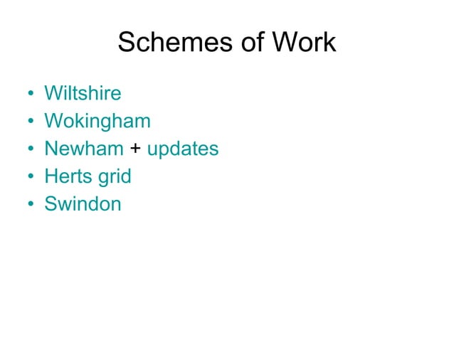 Planning Updated Schemes Of Work | PPT