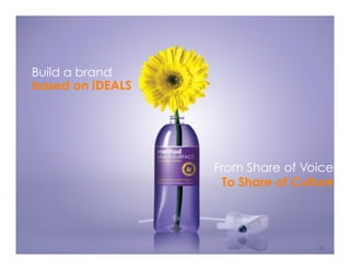 Build a brand
based on IDEALS




                  From Share of Voice
                   To Share of Culture




                                   30
 