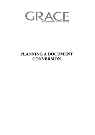 Planning a document conversion