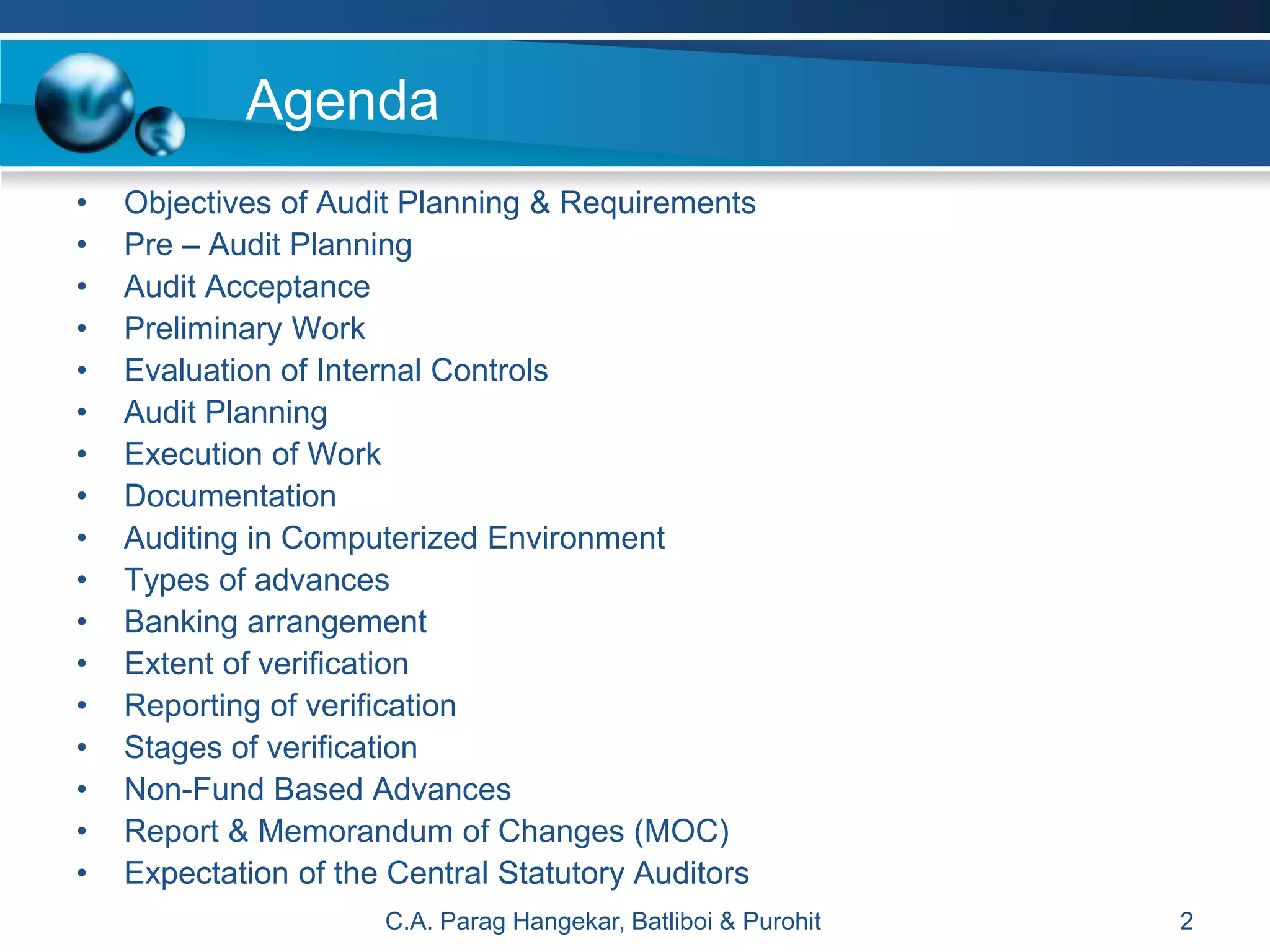 Bank Branch Audit | PPTX
