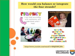 How would you balance or integrate
the four strands?
https://www.youtube.com/watch?v=lRQIDMCjS9c
 
