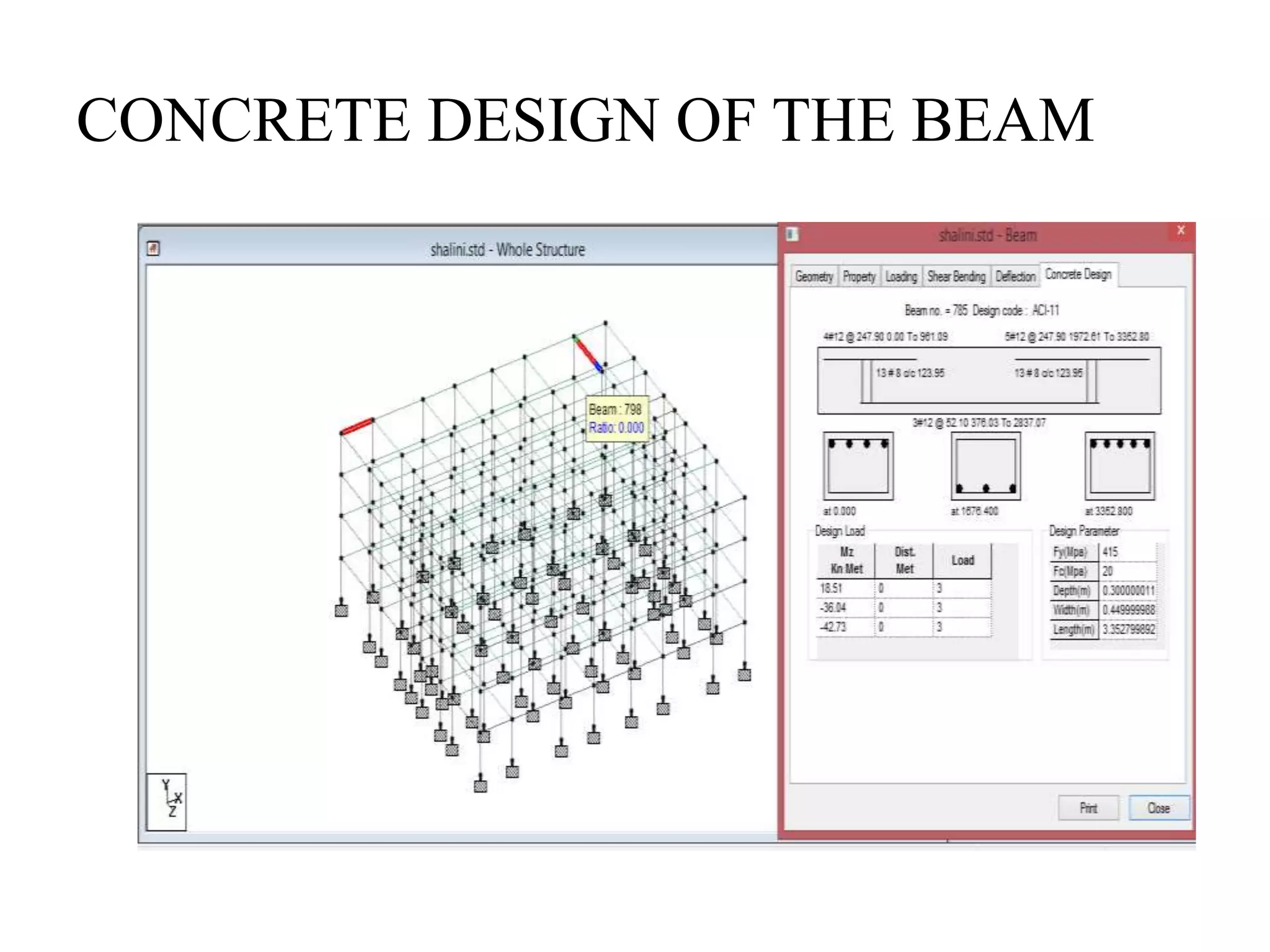 CONCRETE DESIGN OF THE BEAM
 