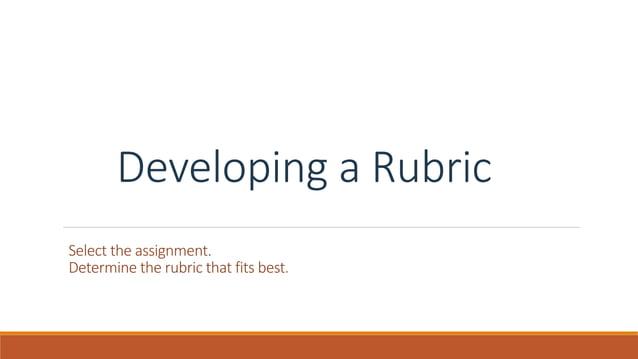 Planning and Creating Rubrics in D2L Brightspace | PPTX